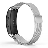 MoKo Samsung Gear Fit2 / Gear Fit2 Pro Watch Band, Milanese Loop Stainless Steel Mesh Bracelet Smart Watch Strap + Connector for Samsung Gear Fit 2 SM-R360 / Gear Fit 2 Pro Smart Watch, Silver