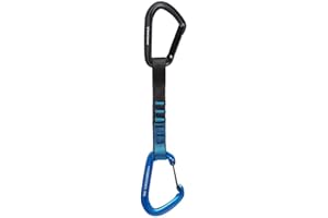 BLACK DIAMOND HotForge Hybrid Quickdraw | Keylock Straight & Bent Gate Carabiners | Durable Nylon Dogbone | Sport & Trad Rock Climbing Draw
