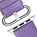 Fullmosa Leather Bands Compatible with Apple Watch Band 41mm 40mm 38mm 42mm for Women Men, Top Grain Genuine Leather Strap for iWatch Ultra 2/Ultra/10/9/8/7/6/5/4/3/2/1/SE2/SE, Purple/Silver