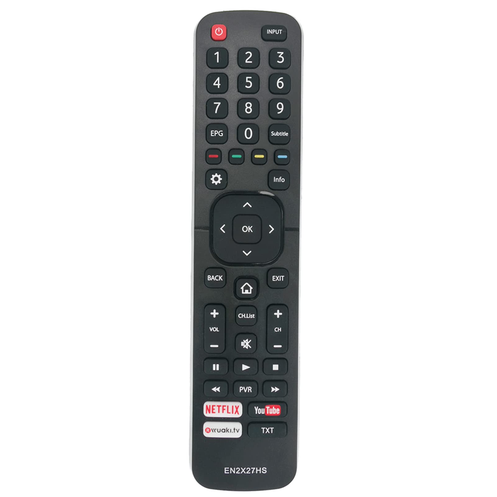 AULCMEET EN2X27HS Replacement Remote Control fit for Hisense TV 43K300UWTS H43M3000 H43M3000UK H43MEC3050 49K300UWTS 55NEC5200 65K5500UWTS 65M7000 H32M2600 H40M2600 H40M3300 H40MEC2650 H40MEC3350
