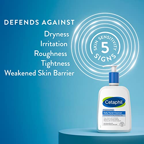 Cetaphil Face Wash, Daily Facial Cleanser for Sensitive, Combination to