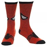 Marvel Spiderman Mens' Web Face Crew Socks - 1 pk