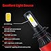 AUXITO Automobile H7 LED Headlight Bulbs All-in-One Conversion Kit 6500K Cool White 72W 8000Lms Per Pair -New Version with US COB LED Chips Super Bright