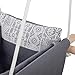 Jozeit Baby Kids Toddler Canvas Swing Seat Chair - with Cushion - Lace Decor (Grey)