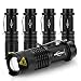 MIKAFEN 5 Pack Mini Flashlights LED Flashlight 300lm Adjustable Focus Zoomable Light (Black) primary