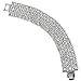 Bridal Bracelet Rhodium Plated Crystal Rhinestone Brick Pile Wide Band Loose Tennis Bracelet