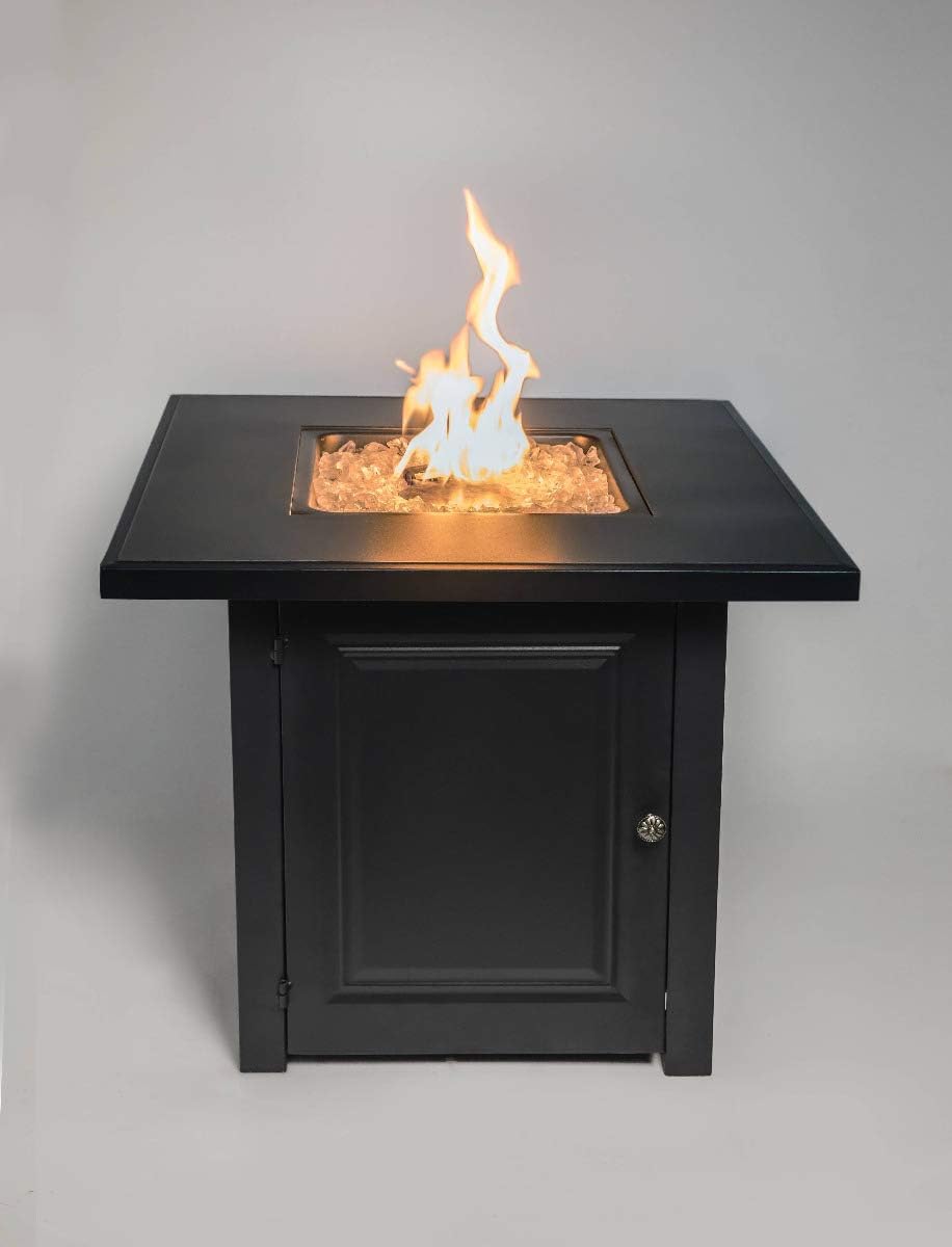 outlander fire pit 836 instructions on Amazon Com Az Patio Heaters 28 Matte Black Propane Fire Pit Table With Free Arctic Ice Glass Lid And Cover Garden Outdoor