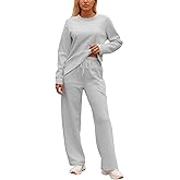 Women Sweatsuits Sets 2 Piece Crewneck Pullover Sweatshirts Baggy Sweatpants Ouftits Lounge Sets Tracksuits Set Fall Clothes
