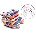 LIVEBOX Baby Multicolor Cotton Knit Premium Soft Sole Anti-Slip Warm Winter Infant Prewalker Toddler Snow Boots (S: 0~6 Months)