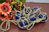 6 Pcs Cobalt Blue Reproduction Glass Float Fishing Buoy Ball 2