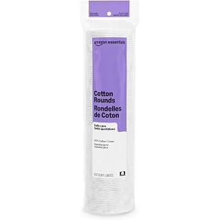 Amazon Essentials 100% Cotton Rounds, 100 Count (Previously Amazon Basics)