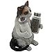 Playful Calico Kitty Cat Glass Salt and Pepper Shaker Set with Decorative Holder Sculpture in Kitten Statues & Figurines and Unique Kitchen Table Decor Gifts for Pet Lovers by Home-n-Gifts