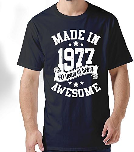 Bxse Made In 1977 Comfortable Short Sleeve Cotton Tee Shirts Mens