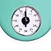 Slash Retro Vintage Old Fashioned 8.5 Inch Kitchen Wall Clock with 60 Minutes Timer (Mint Green)