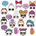Assembled Photo Booth Props for Surprise Dolls Party Supplies Birthday Themed Party, Perfect Decoration and Gift for LOL Party (35 Pieces)