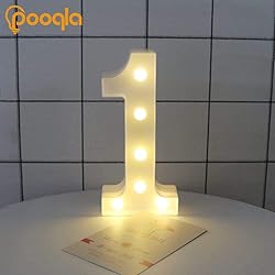 Pooqla Decorative Led Light Up Number