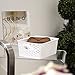 BINO T-Weave Woven Plastic Storage Basket, Small (White)