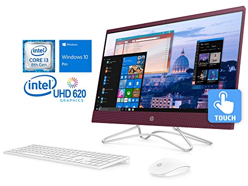 HP Pavilion 24 Desktop All-in-One, Intel Quad-Core i3-8100T 3.1GHz, 8GB RAM, 128GB SSD, DVD-RW, HDMI, Card Reader, Wi-Fi, Bluetooth, Windows 10 Pro