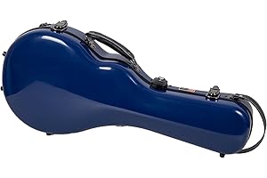 Crossrock CRF1000MFNVBL Fiberglass Mandolin Case, fit for both F style and A style,Navy Blue
