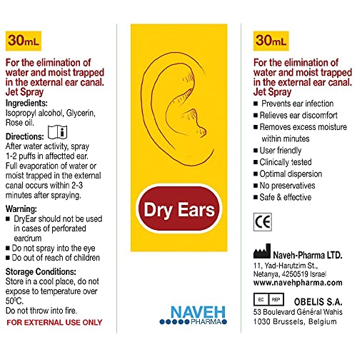 NAVEH PHARMA Dry Ears Swimmers Ear Drops Spray Ear Drying Drops for