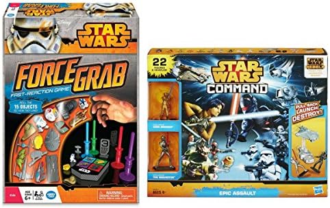 2 Pack Star Wars Bundle Force Grab Game Fast Reaction Game and Command Epic Assault Set