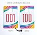 Live Sale Numbered Hanger Tags | LARGE SIZE with Reverse Mirror Image on the Back Side | 100 pieces (1-100)