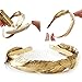Piokio 50pcs Gold Feathers for Centerpiece, Cupcake Decorations, DIY Art and Craft
