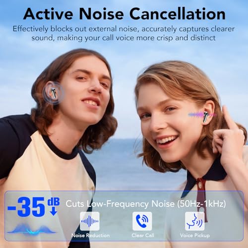 Tiksounds Wireless Earbuds, Bluetooth 5.4 Headphones in Ear with 4 ENC Mic Ear Buds Wireless Earphones Mini Ear Buds 40H Playtime HiFi Stereo Sound IPX7 Waterproof USB-C for iOS/iPhone/Android