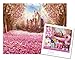 Pink Theme Party Decoration Flower Cherry Blossoms Backdrop Fairytale Princess Castle Backdrop Baby Shower Photo Background for Baby Girl Birthday Party Decoration 7x5FT 003