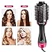 Hair Dryer Brush - One Step Electric Hot Air Brush - Multifunctional Negative Ions Hair Blow Dryer Straightener Brush with Smooth Frizz and Ionic Technology(Pink)