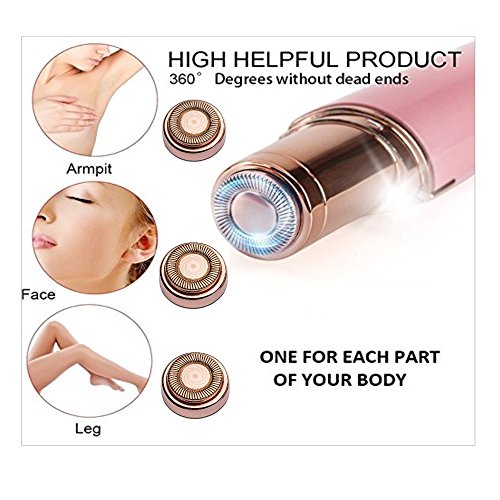 BeBeauty Facial Hair Remover Replacement Heads Rose Gold Electric or