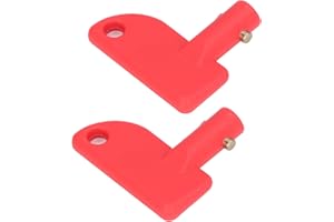 2PCs Switch Key Mini Battery Separate The Insulator for Autoboot Marine Truck Red, and Resistant, Eliminated Electric Drainag