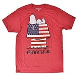 Peanuts Men's Snoopy Heathered Tee, Heather Red, XX-Large