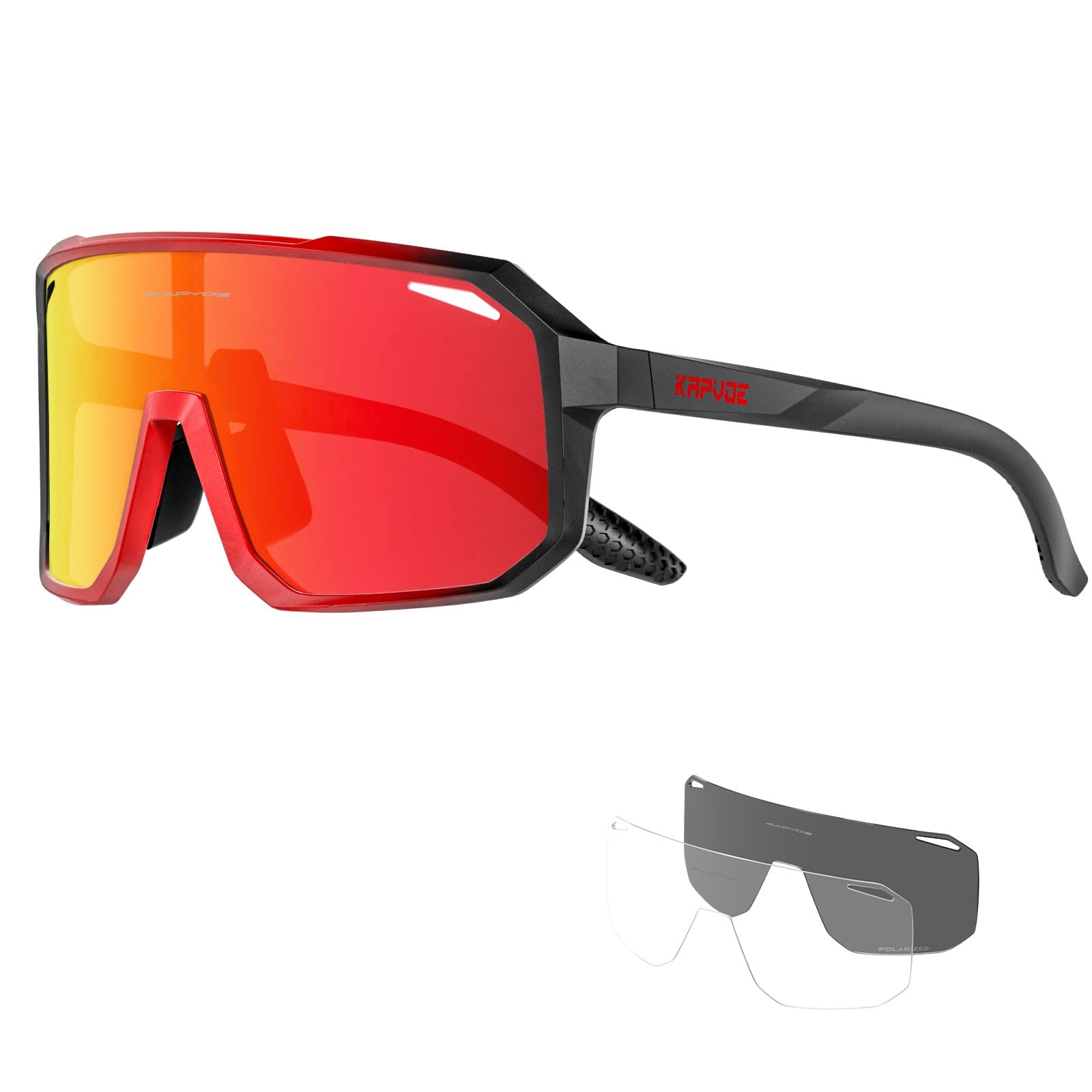 KAPVOE Polarized Cycling Glasses Sports Sunglasses UV400 Protection Running Fishing Glasses for Men Women K62