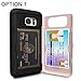 TORU CX PRO Compatible with Samsung Galaxy S7 Case - Protective Dual Layer Wallet with Hidden Card Holder + ID Card Slot Hard Cover & Mirror - Rose Gold