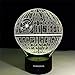 Terrosol 3D Illusion Platform Star Wars Night Lighting, Touch Botton 7 Color Change Decor LED Lamp +Gift Keychain Eiffel Tower Included
