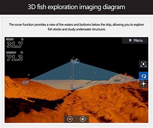 Sondeur Portable, Sondeur D’imagerie Active Transducteur Fish Finder Imagerie Active, Intégration Smartphone Fishreveal Ciblant Les Poissons, Cartographie Us Préchargée Préchargée C-map