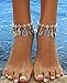 Bienvenu Vintage Coin Ankle Bracelet Tassel Gypsy Festival Beach Bohemian Anklet, Silver