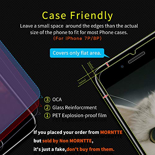 iPhone 7 Plus Screen Protector-MORNTTE Tempered Glass with 3D Touch Case Protective Screen Protector - //medicalbooks.filipinodoctors.org