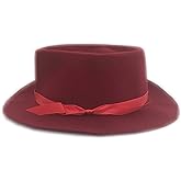 Authentic Rolled Wool Maine Crusher Hat (Traditional Red, X-Large / 7 5/8)