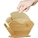 Unibene Bamboo Coffee Filter Holder, Renewable Stand Container Dispenser Rack Shelf for Square Cone-shaped and Flat-bottomed Pour Over Paper Filters