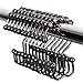 LifBetter Stainless Steel Rustproof Double Glide Shower Curtain Hooks - Bathroom Curtain Rings with Flexible Round Rollers - Set of 12 (Oil Rubbed Bronze)