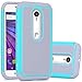 Moto G (3rd Gen) Case, LK [Shock Absorption] Hybrid Dual Layer Armor Defender Protective Case Cover for Motorola Moto G 3rd Generation 2015 (Mint)