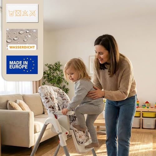 High Chair Cover - Comfortable Baby Seat Cushion Cushions and Covers for Children's Chairs with Stable Waterproof Coating Oeko-Tex Leaves Certificate