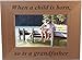 CustomGiftsNow When a child is born so is a grandpa - Natural Alder Wood Hanging/Tabletop Wooden Picture Photo Frame (4x6-inch Horizontal)