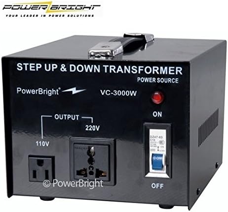 Amazon Com Powerbright Step Up Down Transformer Power On Off