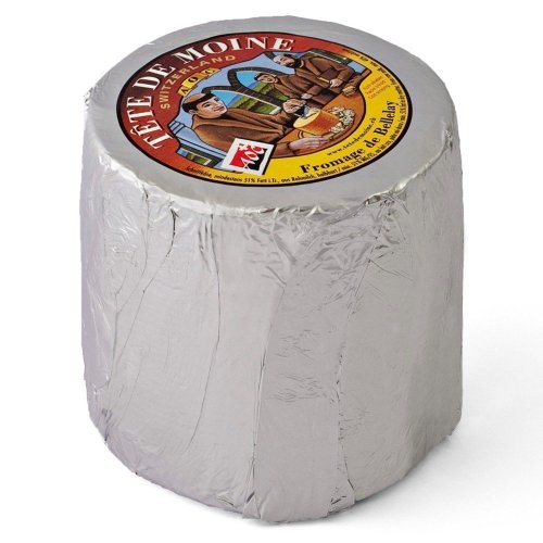 Girolle Schweizer Käsehobel Tradition mit Haube und ein ganzer Laib Tete de Moine Käse – Bild 6