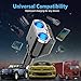 USB C Car Charger, Uniwood 2 Sockets Cigarette Lighter Splitter, 12/24V 150W Dual USB Type-C Ports Separate Switch LED Voltage for Mobile Cell Phone GPS Dash Cam