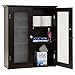 Best Choice Products Bathroom Wooden Wall Mounted Medicine Cabinet Organization Storage Space Saver w/ 3 Shelves, Tempered Glass Double Doors, Double Plated Knobs, Espresso Brown