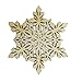 Mziart Set of 6 Snowflake Wood Coasters for Drinks and Coffee, Christmas Cup Mat, Gift Worthy